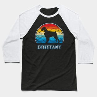 Brittany Vintage Design Dog Baseball T-Shirt